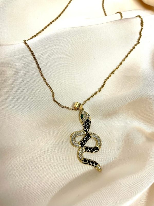 collier pendentif serpent