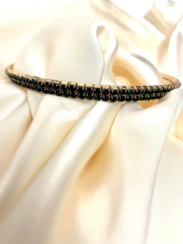collier ras de cou vert