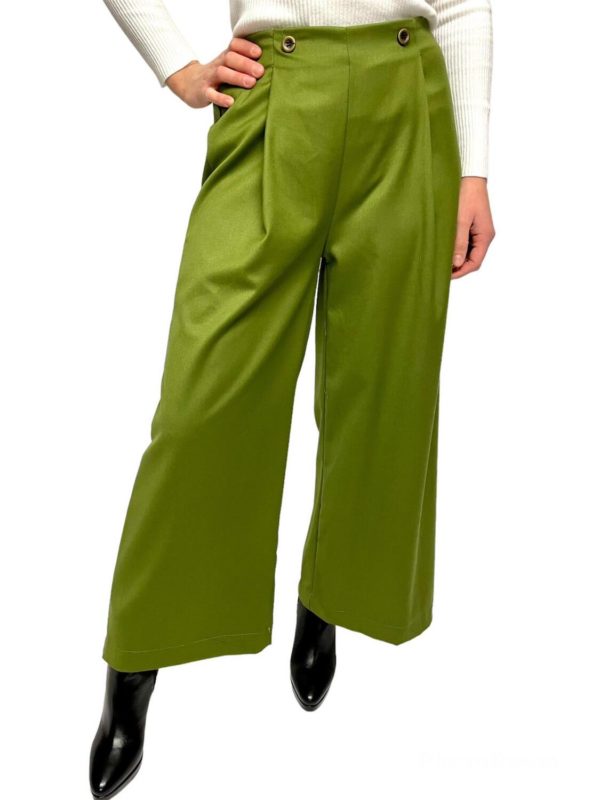 pantalon droit vert