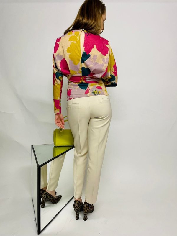 blouse fleurie rose
