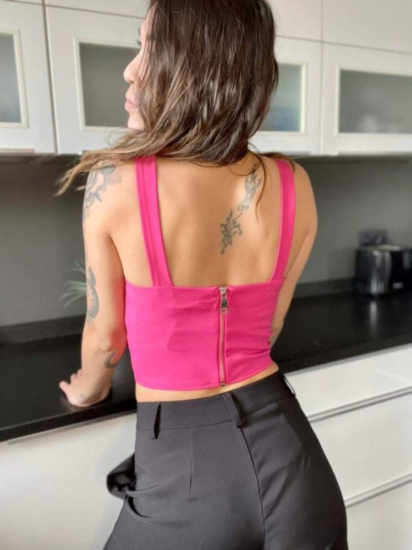top justine fuchsia