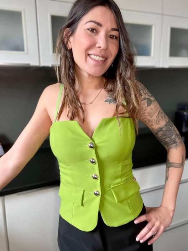 Top juliette vert