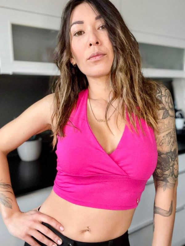 top axelle fuchsia