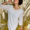 Robe à franges blanche