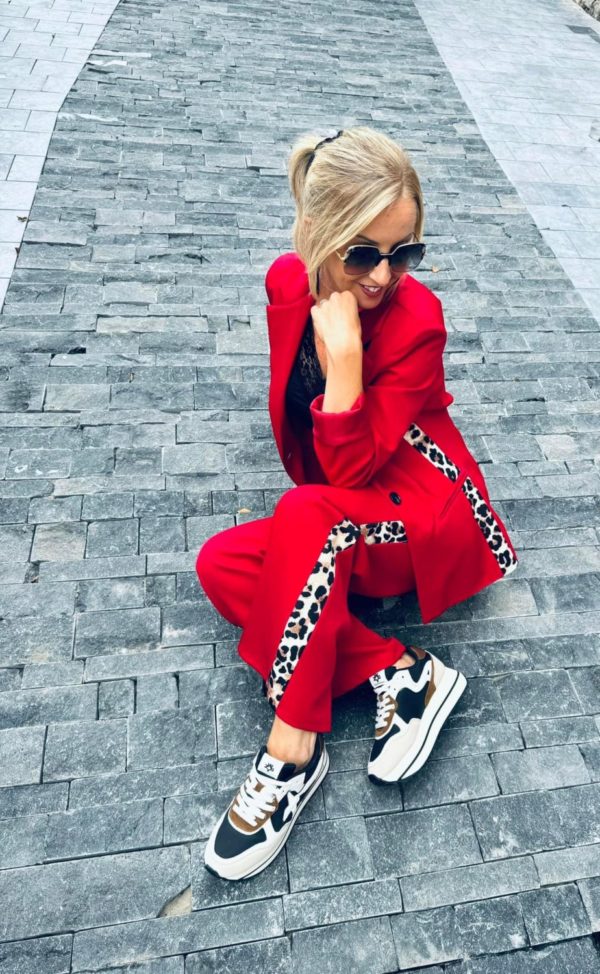Pantalon Léo rouge – Image 2