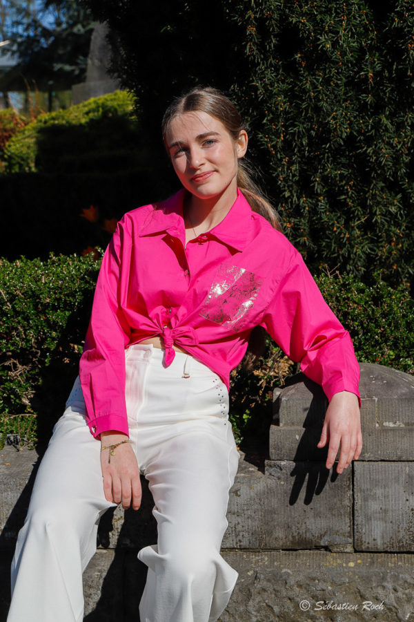 Chemisier Cropped Fuchsia – Image 3